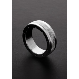 Metal phallic ring COOL AND KNURL C-RING (15X55MM)