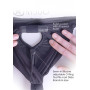 Slip strap on con bullet Vibrating Strap-on Panty Harness Open Back Black