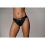 Vibrating Strap-on Panty Harness Open Back Black