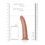 Fallo tan con ventosa Dildo without Balls with Suction Cup - 7''/ 18 cm