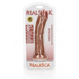 Fallo maxi tan CURVED REALISTIC DILDO WITH SUCTION CUP - 8''/ 20,5 CM