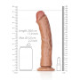 Fallo big tan CURVED REALISTIC DILDO WITH SUCTION CUP - 10''/ 25,5 CM