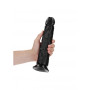 Fallo big black CURVED REALISTIC DILDO WITH SUCTION CUP - 10''/ 25,5 CM