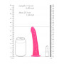 Fallo realistico con ventosa Slim Dildo Suction Cup GitD 15,5 cm Neon Pink