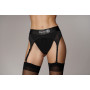 Vibrating Strap-on Thong, Adjustable Garters Black