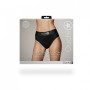 Perizoma con vibrazione Vibrating Strap-on Thong Removable Straps Black