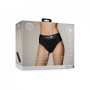 Perizoma con vibrazione Vibrating Strap-on Thong Removable Straps Black