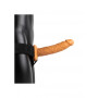 Vibratore cavo indossabile Vibrating Hollow Strap-on No Balls - 8'' / 20,5 cm - Tan