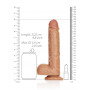 Make it realistic big Dildo with Balls and Suction Cup - 9''/ 23 cm tan