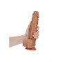 Fallo maxi Dildo with Balls and Suction Cup - 10''/ 25,5 cm tan