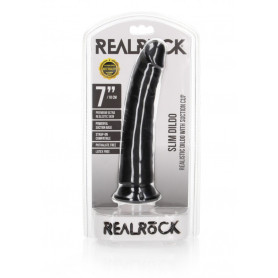 Fallo nero Dildo without Balls with Suction Cup - 7''/ 18 cm