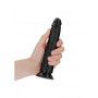 Black Phallus Dildo without Balls with Suction Cup - 7''/ 18 cm