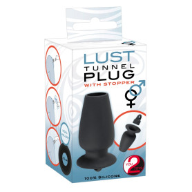 Lust tunnel plug with stopper