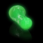 Realistic phallus with suction cup Slim Dildo Suction Cup GitD 15,5 cm Neon Green