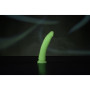 Realistic phallus with suction cup Slim Dildo Suction Cup GitD 15,5 cm Neon Green