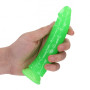 Realistic phallus with suction cup Slim Dildo Suction Cup GitD 15,5 cm Neon Green