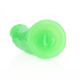 Realistic phallus with suction cup Slim Dildo Suction Cup GitD 15,5 cm Neon Green