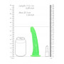 Realistic phallus with suction cup Slim Dildo Suction Cup GitD 15,5 cm Neon Green