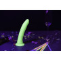 Realistic phallus with suction cup Slim Dildo Suction Cup GitD 18 cm Neon Green