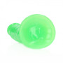 Realistic phallus with suction cup Slim Dildo Suction Cup GitD 18 cm Neon Green