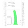Realistic phallus with suction cup Slim Dildo Suction Cup GitD 18 cm Neon Green