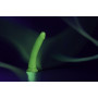 Realistic vaginal anal phallus Slim Dildo Suction Cup GitD 22.5 cm Neon Green