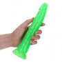 Realistic vaginal anal phallus Slim Dildo Suction Cup GitD 22.5 cm Neon Green
