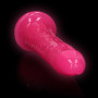 Realistic phallus with suction cup Slim Dildo Suction Cup GitD 20 cm Neon Pink