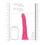 Realistic phallus with suction cup Slim Dildo Suction Cup GitD 20 cm Neon Pink