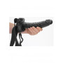 Fallo cavo indossabile Hollow Strap-on with Balls - 9'' / 23 cm - Black