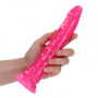 Fallo realistico vaginale anale Slim Dildo Suction Cup GitD 22,5 cm Neon Pink