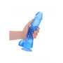 Blue Fake Penis with Suction Cup Realistic Dildo With Balls - 25.4 cm