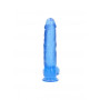 Blue Fake Penis with Suction Cup Realistic Dildo With Balls - 25.4 cm