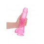 Pink Fake Penis with Suction Cup Realistic Dildo With Balls - 25.4 cm