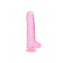 Pink Fake Penis with Suction Cup Realistic Dildo With Balls - 25.4 cm