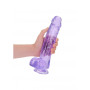 Fake Purple Penis with Suction Cup Realistic Dildo With Balls - 25.4 cm