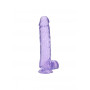 Fake Purple Penis with Suction Cup Realistic Dildo With Balls - 25.4 cm