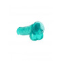 Fake Turquoise Penis with Suction Cup Realistic Dildo With Balls - 25.4 cm