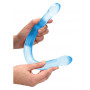 Blue Double Dildo Non Realistic Double Dildo - 43 cm