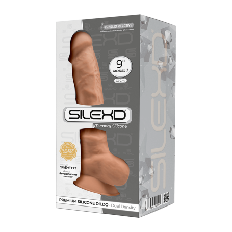 Realistic phallus with suction cup Model 1 24 cm caramel