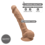 Realistic phallus with suction cup Model 1 24 cm caramel