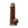 Realistic phallus with suction cup Model 1 21.5 cm brown