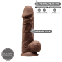 Realistic phallus with suction cup Model 1 21.5 cm brown