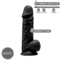 Realistic phallus with suction cup Model 1 21.5 cm black