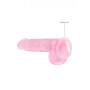 Pene finto rosa con ventosa Realistic Dildo with Balls 15 cm