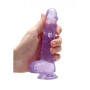 Pene finto viola con ventosa Realistic Dildo with Balls 15 cm