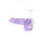 Pene finto viola con ventosa Realistic Dildo with Balls 15 cm