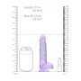 Pene finto viola con ventosa Realistic Dildo with Balls 15 cm