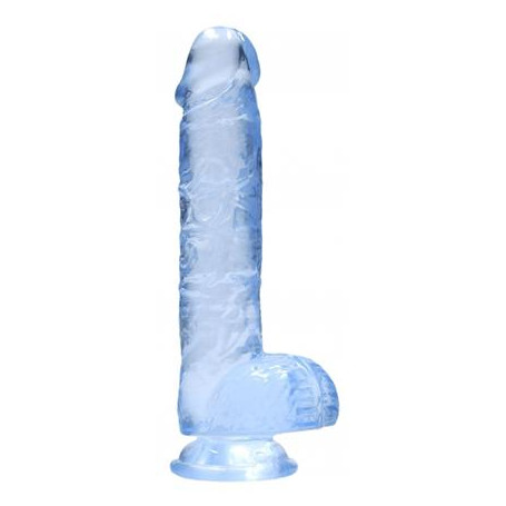 Fake blue penis with suction cup Realistic Dildo with Balls 15 cm