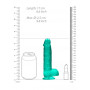 Fake turquoise penis with suction cup Realistic Dildo with Balls 15 cm